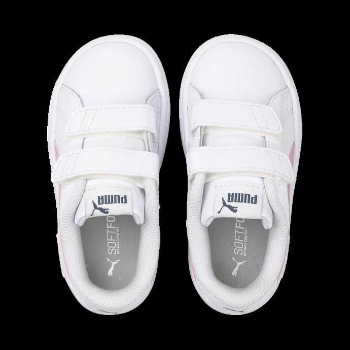 Puma Canada Baskets Enfant Smash V2 Blanc Prisme Rose
