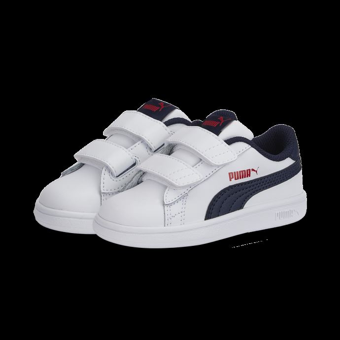 Baskets Puma Canada Smash V2 Pour Enfants Blanc-peacoat-rouge à Haut Risque