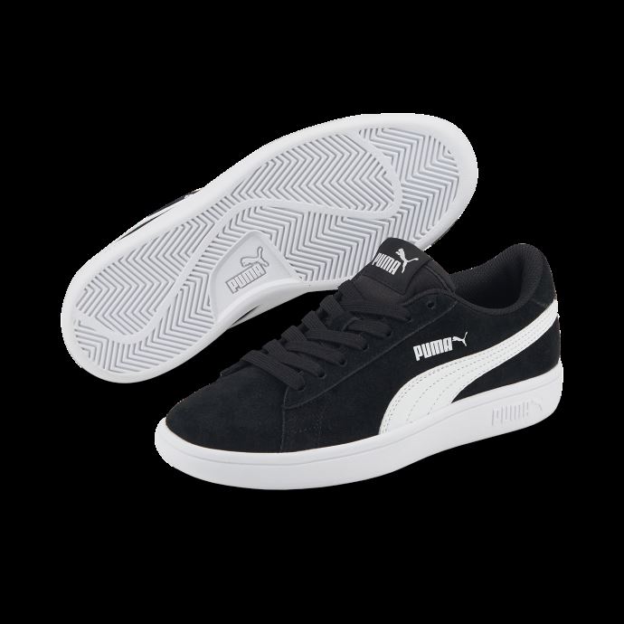 Baskets Puma Canada Smash V2 En Daim Noir Et Blanc