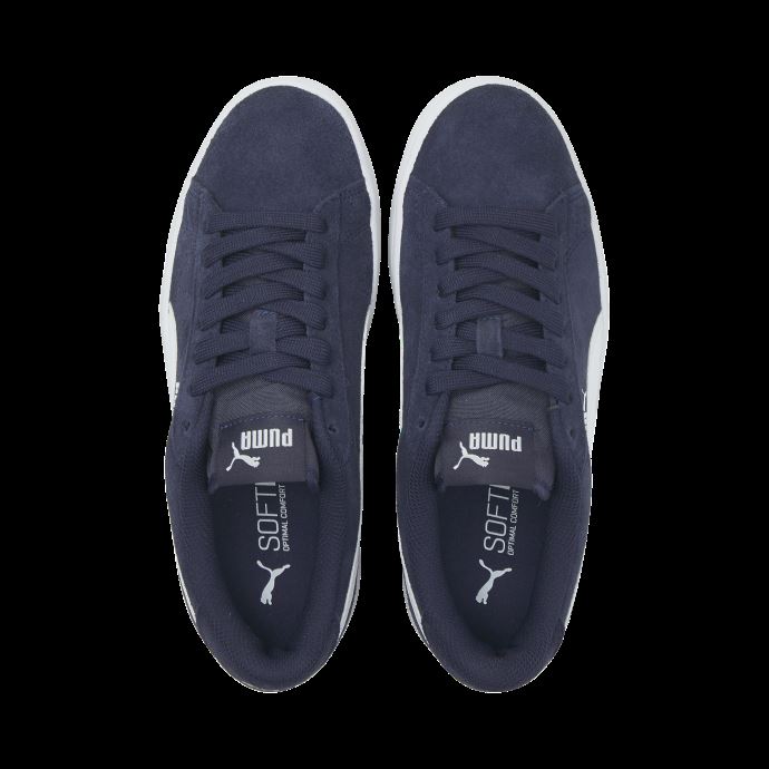 Puma Canada Smash V2 Daim Jr Baskets Peacoat-blanc
