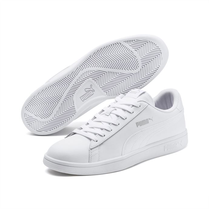 Baskets Smash V2 Blanches Et Blanches Puma Canada