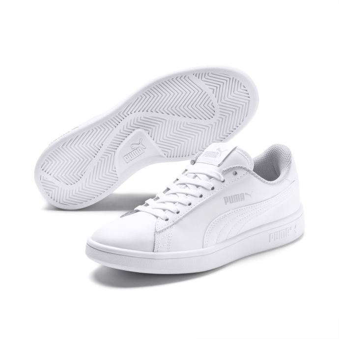 Baskets Enfant Smash V2 L Puma Canada Blanc-blanc