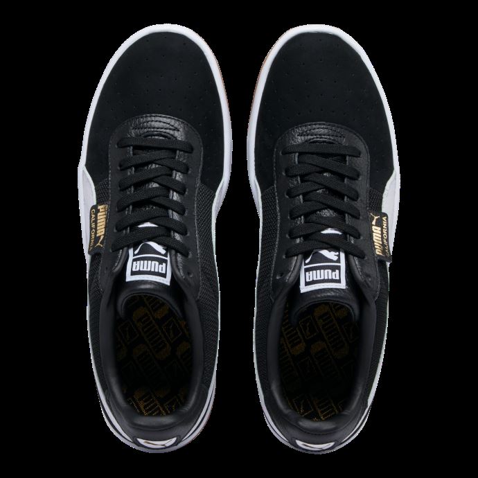Puma Canada Noir-blanc-team Or California Baskets Décontractées Pour Hommes
