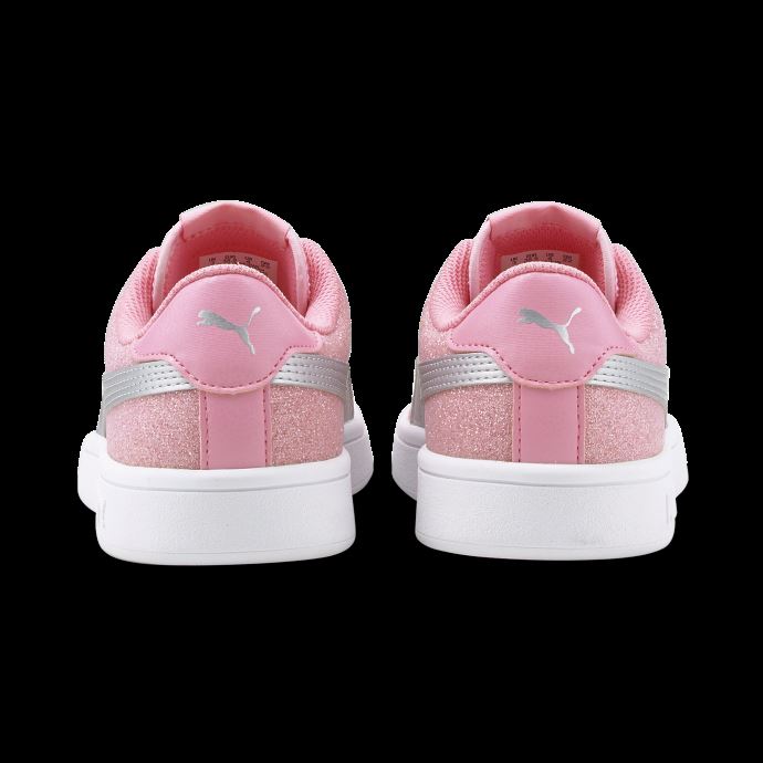 Puma Canada Smash V2 Glitz Glam Baskets Jeunesse Prisme Rose-argent
