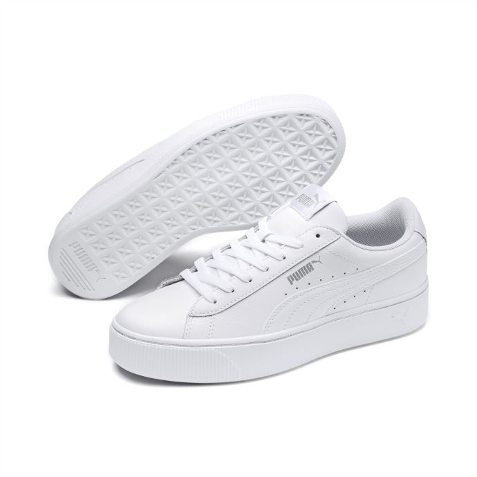 Puma Canada Vikky Stacked Baskets Femme Blanc-blanc