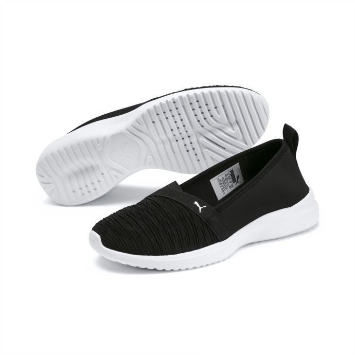 Baskets Adelina Slip-on Pour Femmes Noir-argent Puma Canada
