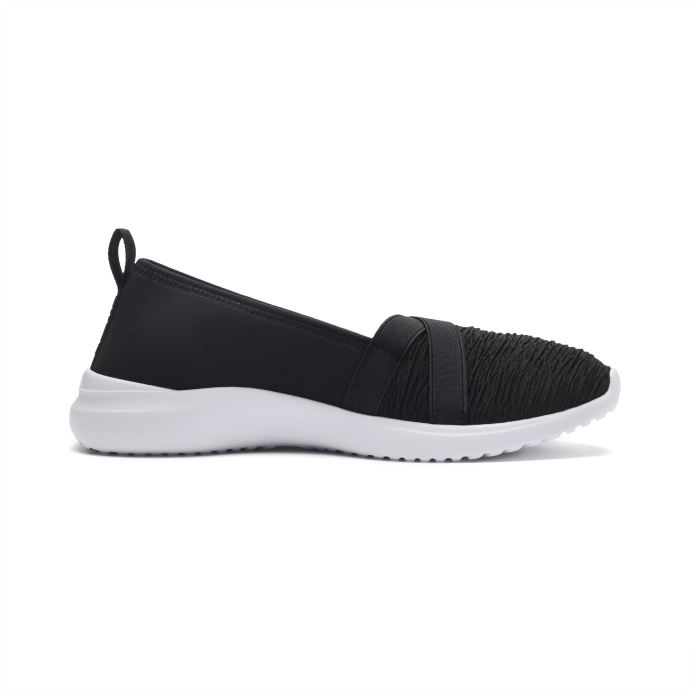 Baskets Adelina Slip-on Pour Femmes Noir-argent Puma Canada
