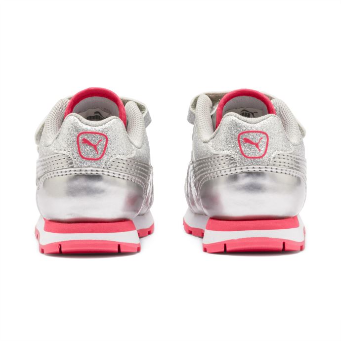 Puma Vista Glitz Chaussures Enfant Argent-calypso Corail-blanc
