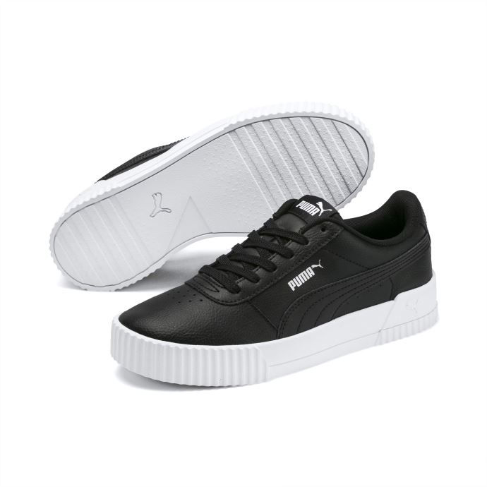 Puma Canada Baskets Femme Cuir Carina Noir-blanc-argent