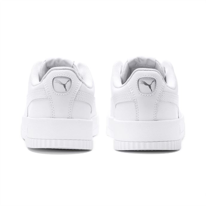 Basket Puma Canada Carina Cuir Femme Blanc-blanc-argent
