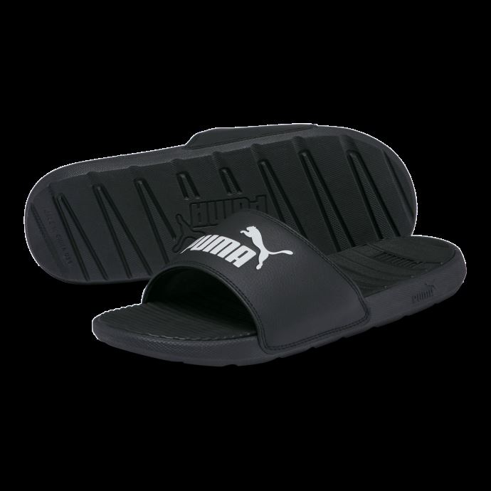 Cool Cat Claquettes Pour Hommes Puma Canada Noir-blanc