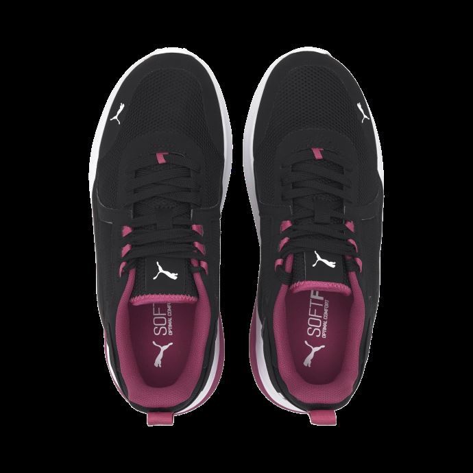 Baskets Anzarun Puma Canada Noir Brillant Rose Blanc
