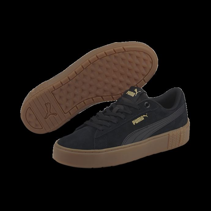 Puma Canada Smash Platform V2 Sd Baskets Femme Noir-noir-gomme