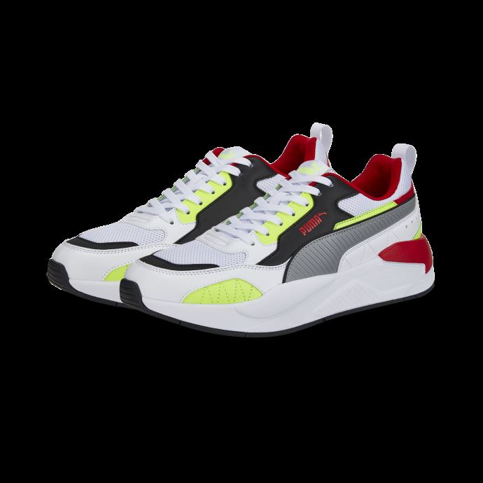 Puma Canada Baskets Carrées X-ray 2 Blanc-quarry-lime Squeeze-rouge