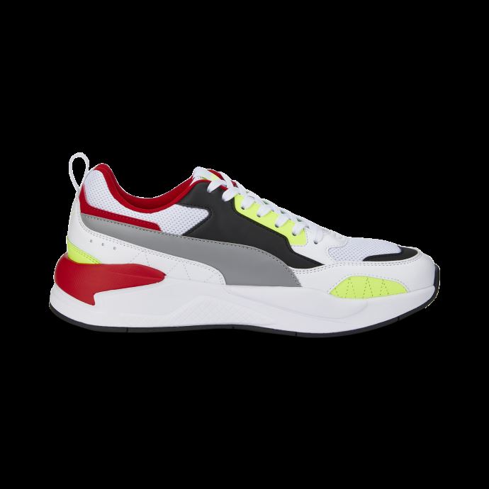 Puma Canada Baskets Carrées X-ray 2 Blanc-quarry-lime Squeeze-rouge
