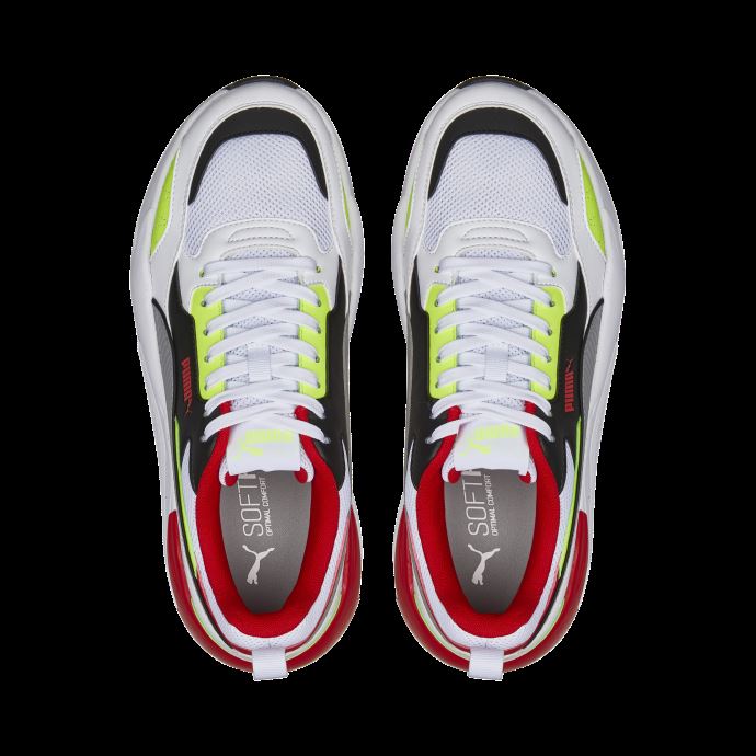 Puma Canada Baskets Carrées X-ray 2 Blanc-quarry-lime Squeeze-rouge
