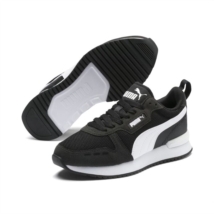 Baskets R78 Pour Jeunes Noir-blanc Puma Canada