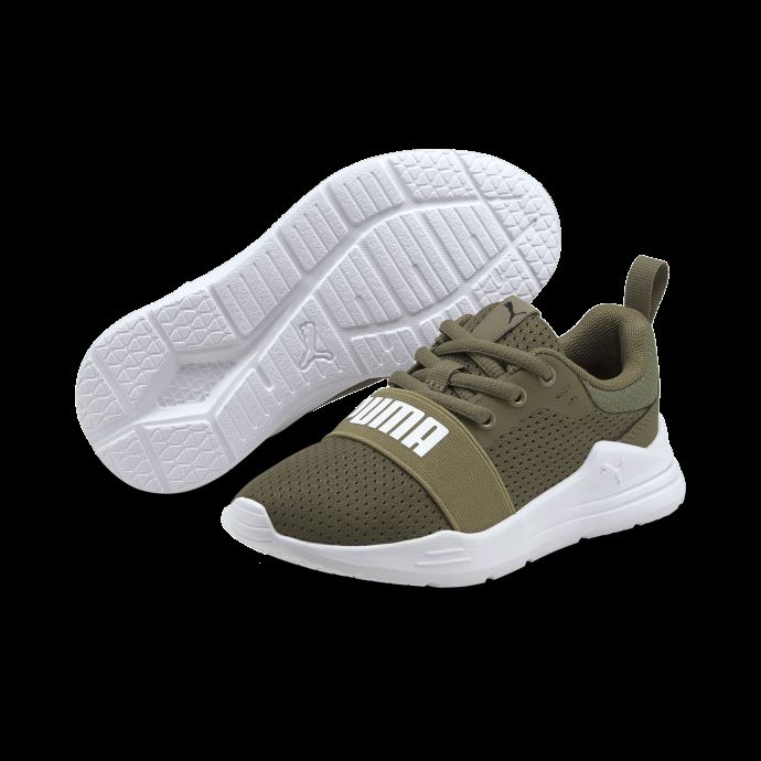 Baskets Wired Run Pour Enfants Olive Brûlée-blanc Puma Canada
