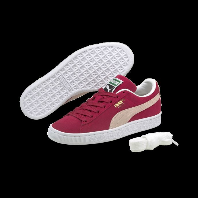 Baskets Puma Canada Classic Xxi En Daim Rouge-lotus-blanc Persian