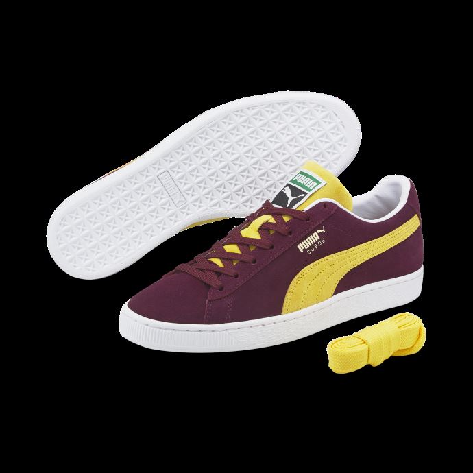Puma Canada Baskets Classic Xxi En Daim Vin De Raisin Blanc Pissenlit