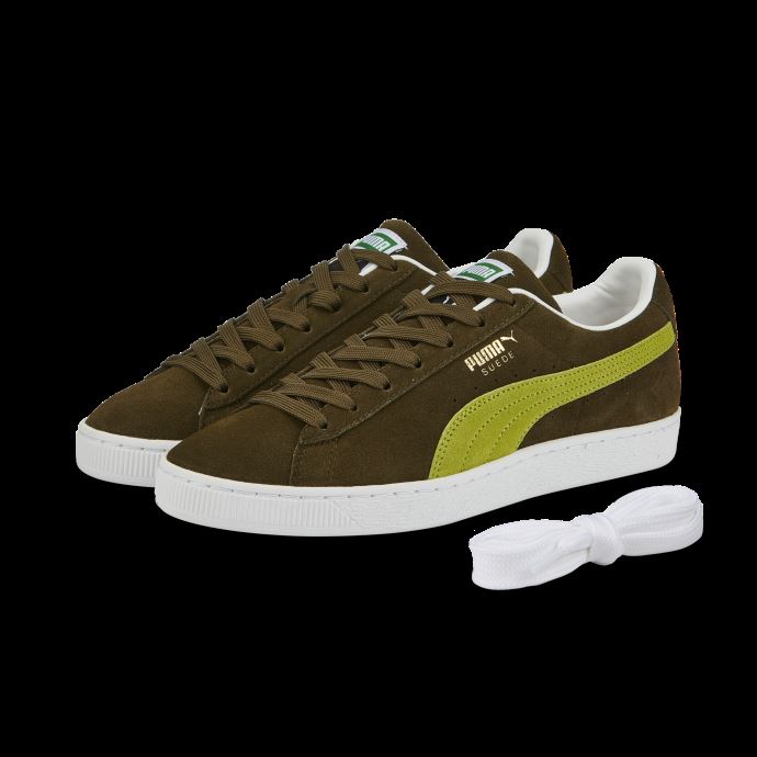 Baskets Puma Canada Deep Olive-tart Apple-white Suede Classic Xxi Pour Hommes