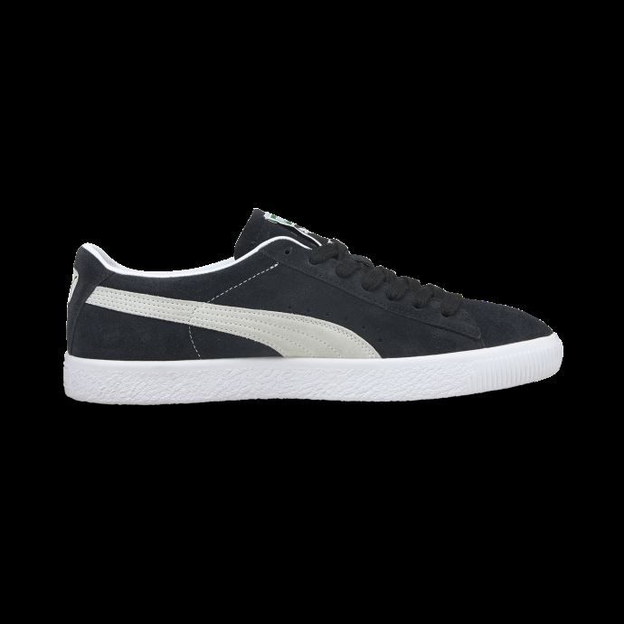 Baskets Puma Canada Vtg En Daim Noir Et Blanc
