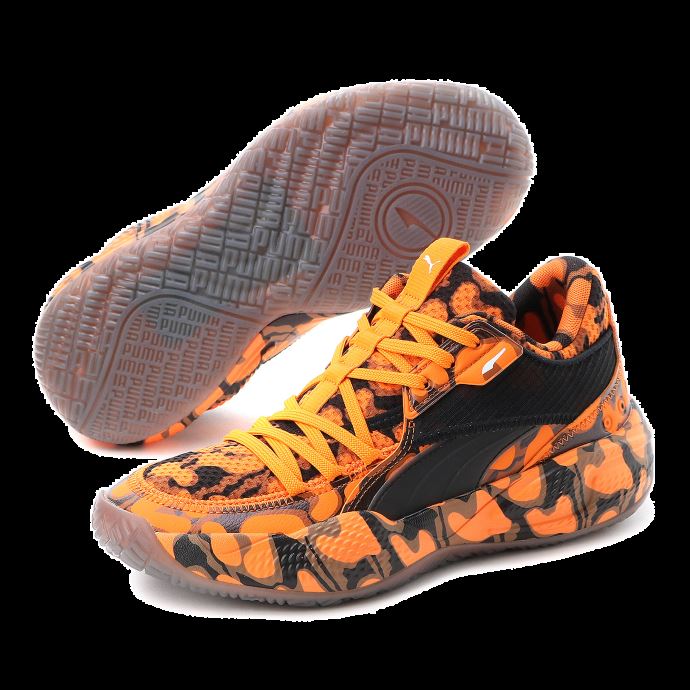 Puma Canada High Court Court Rider Maverick Chaussures De Basketball Pour Femmes Vibrant Orange-noir