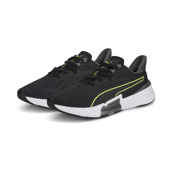 Chaussures D'entraînement Pwrframe Squeeze Noir-castlerock-lime Pour Hommes Puma Canada