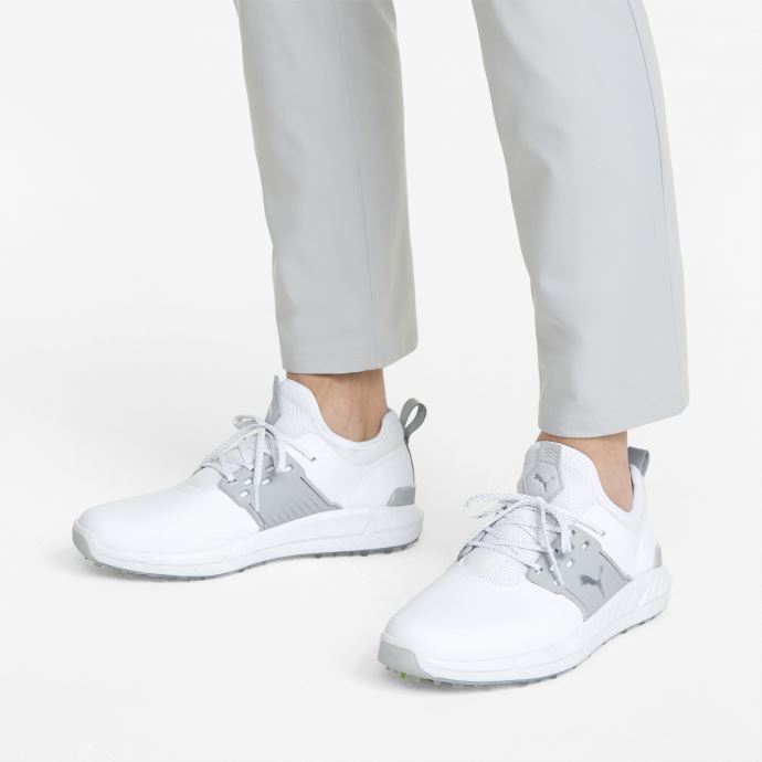 Chaussures De Golf Puma Canada Ignite Articulate à Taille Haute Pour Homme Blanc Argent
