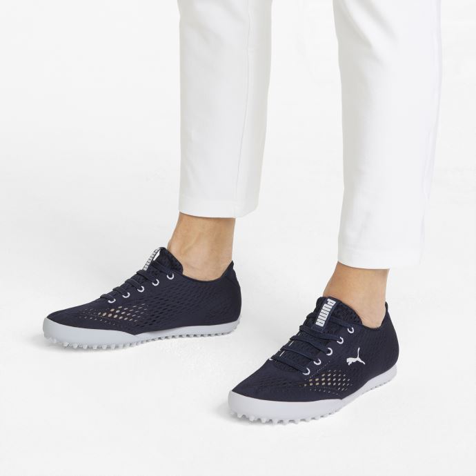 Monolite Fusion Chaussures De Golf à Enfiler Pour Femmes Marine Blazer-blanc Puma Canada
