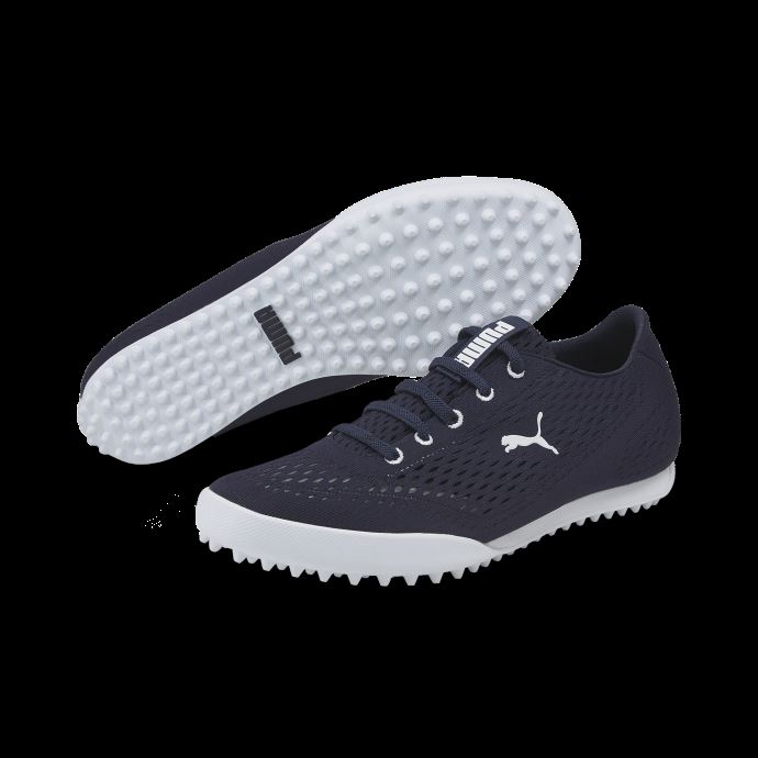 Monolite Fusion Chaussures De Golf à Enfiler Pour Femmes Marine Blazer-blanc Puma Canada
