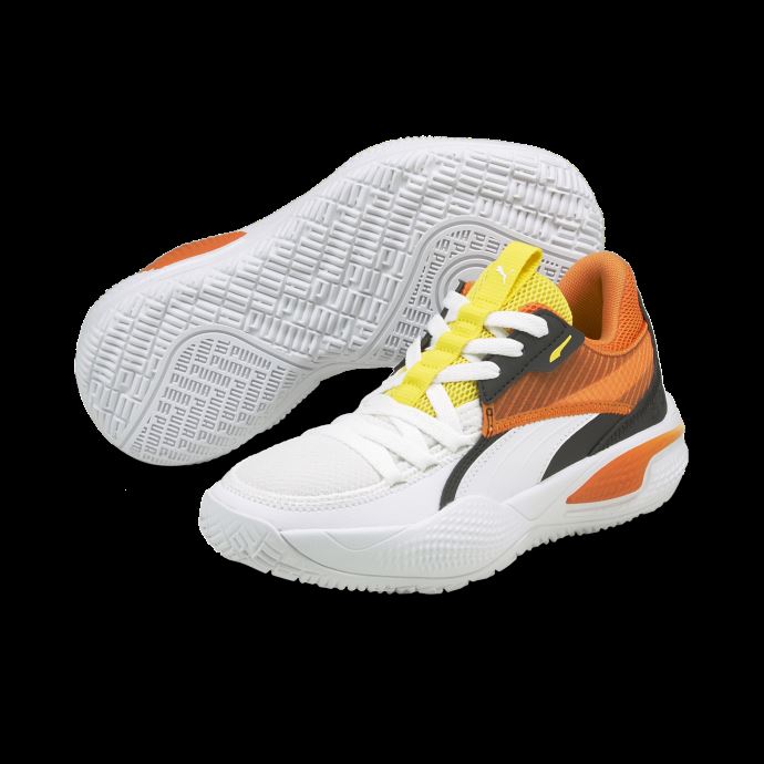 Puma Canada White-carrot Court Rider Court Crush Baskets Grands Enfants