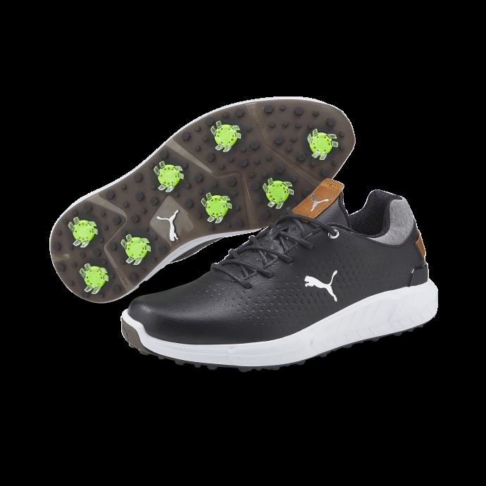 Chaussures De Golf Ignite Articulate En Cuir Pour Hommes Puma Canada Noir-argent
