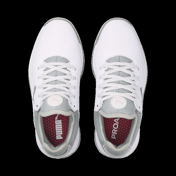Chaussures De Golf Puma Canada Proadapt Alphacat Femme Blanc-argent-rose
