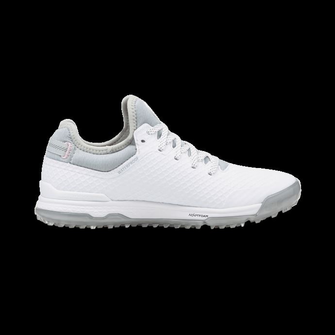 Puma Canada Chaussures De Golf Femme Lady Proadapt Alphacat Blanc-argent-rose
