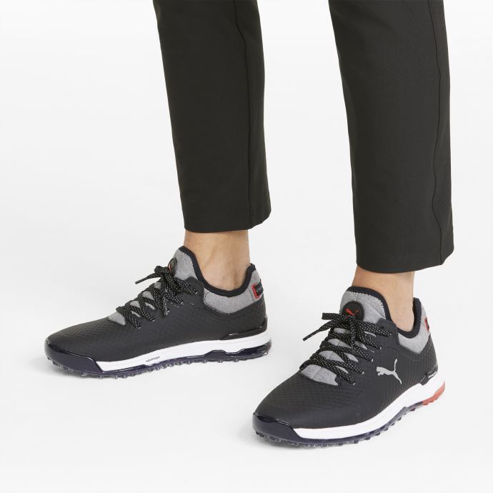 Chaussures De Golf Proadapt Alphacat Pour Femmes Noir-argent-corail Chaud Puma Canada
