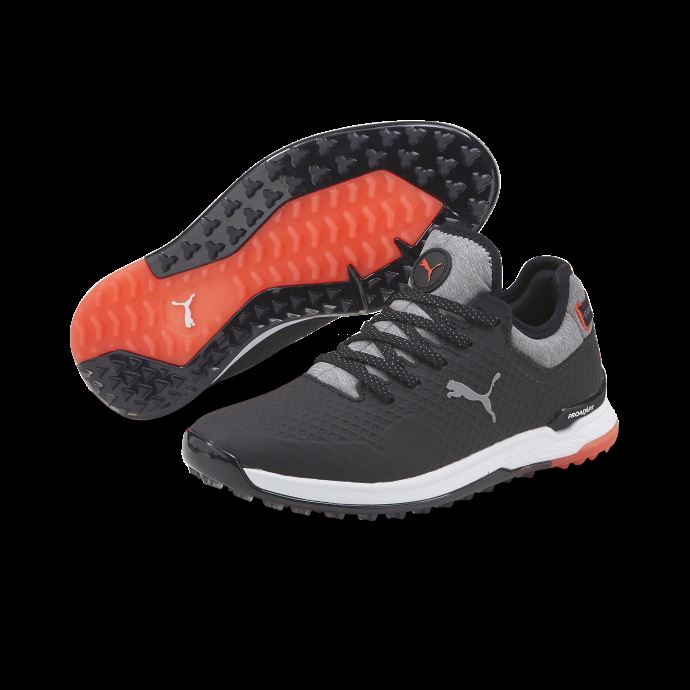 Chaussures De Golf Proadapt Alphacat Pour Femmes Noir-argent-corail Chaud Puma Canada
