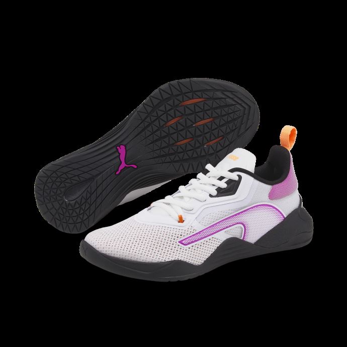 Puma Canada Fuse 2.0 Chaussures D'entraînement Pour Femmes Blanc-noir-orchidée-néon Citron