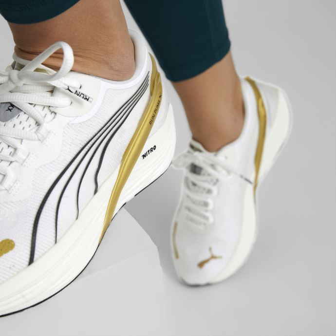 Puma Canada Run Xx Nitro Wns Femme Blanc-équipe Or-noir