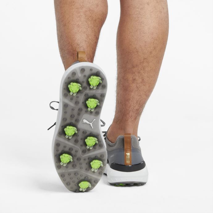 Puma Canada Black-team Gold-quiet Shade Ignite Chaussures De Golf Articulées Larges Pour Hommes