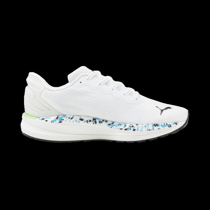 Puma Canada Magnify Nitro Wildwash Hommes Chaussures De Course Blanc-noir-ocean Dive
