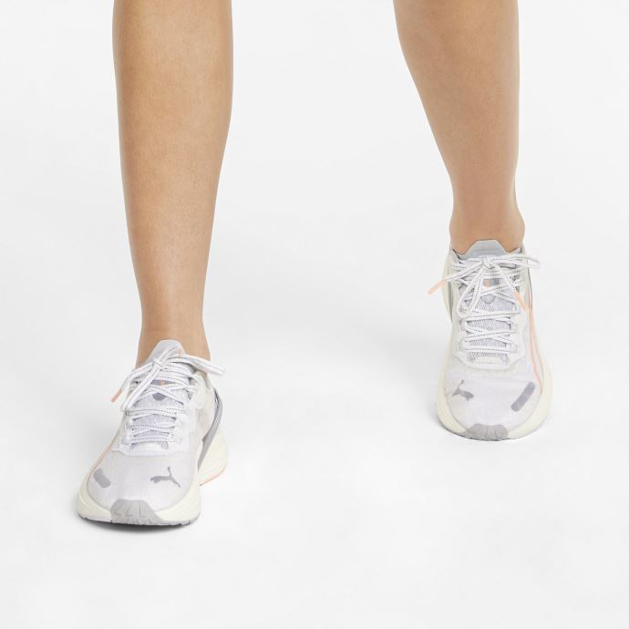 Puma Canada Blanc-argent-fizzy Melon Xx Nitro Wildwash Femmes Chaussures De Course
