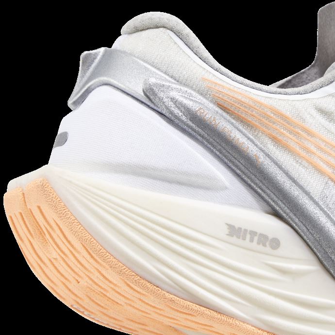 Puma Canada Blanc-argent-fizzy Melon Xx Nitro Wildwash Femmes Chaussures De Course
