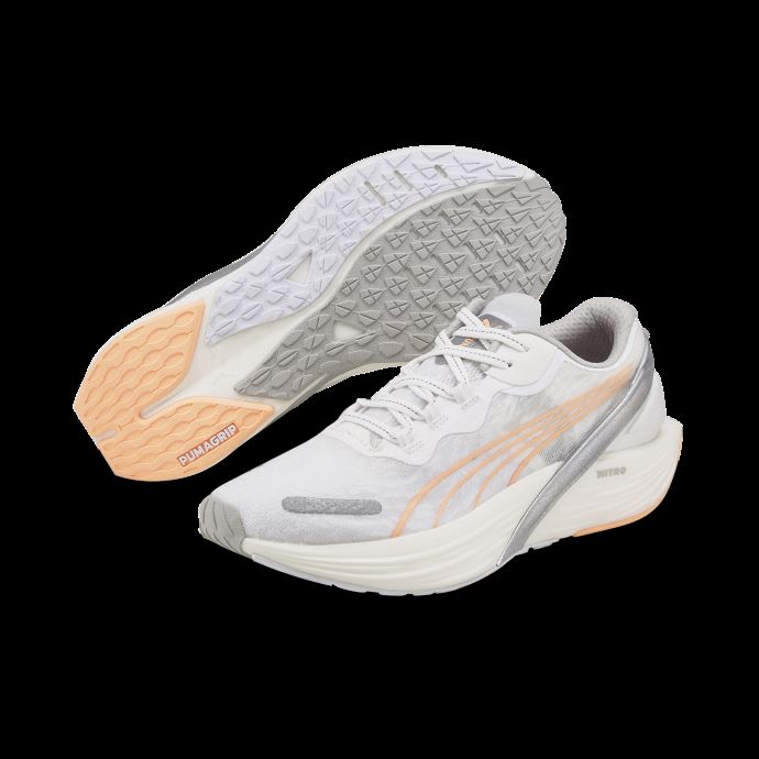 Puma Canada Blanc-argent-fizzy Melon Run Xx Nitro Wildwash Femmes Chaussures De Course

