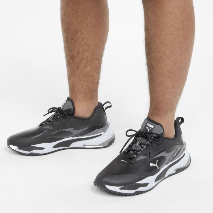 Puma Canada Gs-fast Chaussures De Golf Noir-noir-quiet Shade
