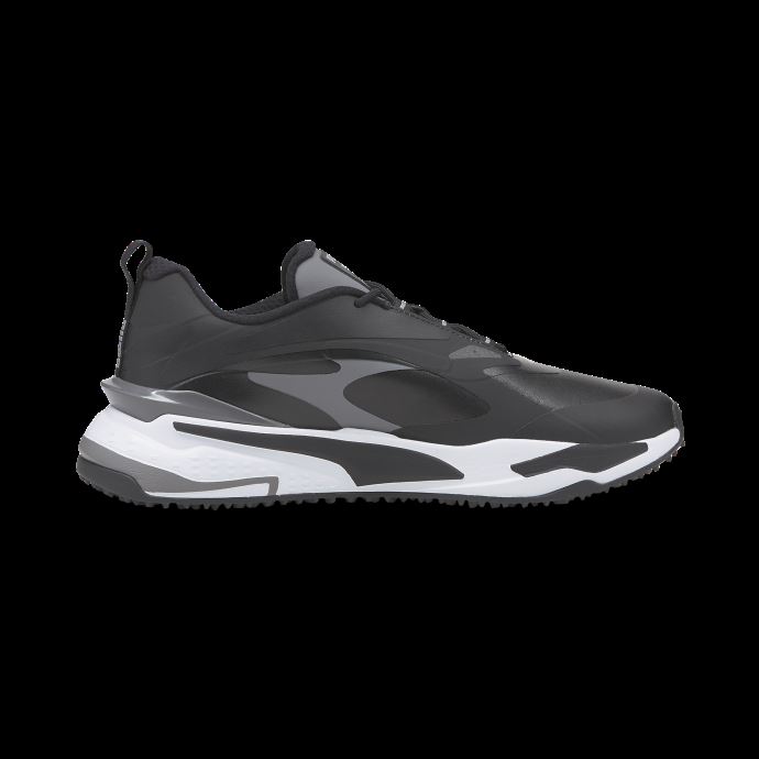 Puma Canada Noir-noir-quiet Shade Gs-fast Chaussures De Golf
