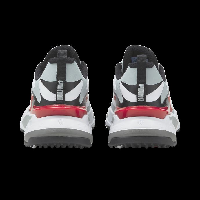 Chaussures De Golf Gs-fast Puma Canada Blanc-haute Taille-haut Risque Rouge
