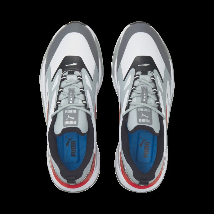 Chaussures De Golf Gs-fast Puma Canada Blanc-haute Taille-haut Risque Rouge

