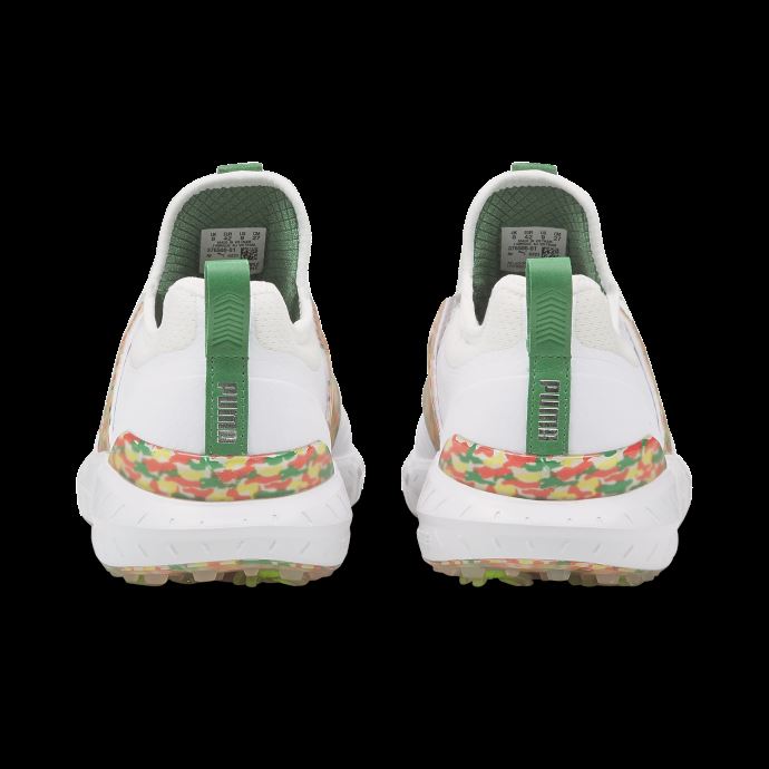 Puma Canada Blanc-argent-vert Amazone Ignite Articulé Palmer Camo Chaussures De Golf Pour Hommes
