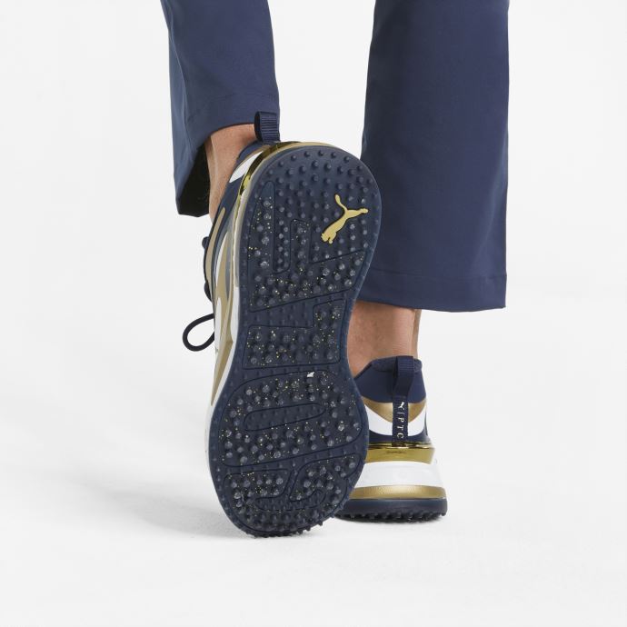 Puma Canada X Palm Tree Crew Rs-fast Chaussures De Golf Marine Blazer-or-blanc